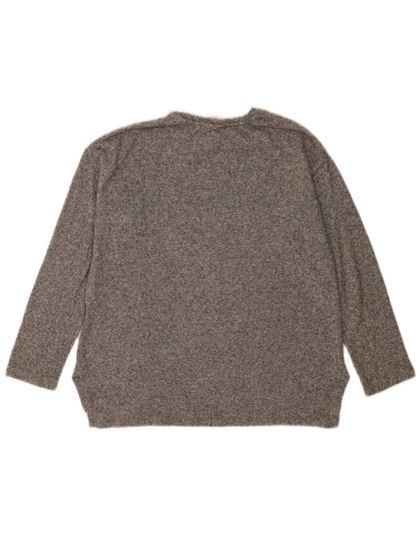 Zara Mädchen-Sweatshirt-Pullover, 11–12 Jahre, grau gefleckte Viskose
