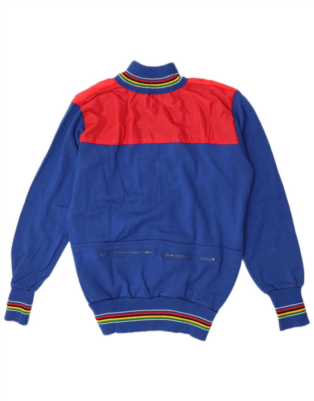 Vintage Herren-Cardigan-Pullover, mittelgroß, mehrfarbig, Farbblock