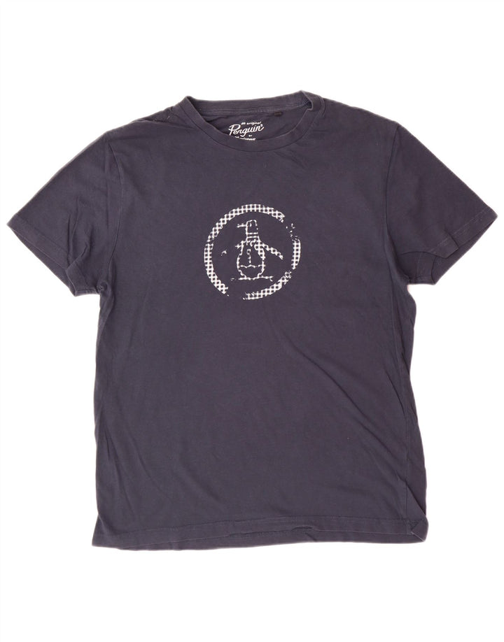 PENGUIN Grafik-T-Shirt für Damen, UK 16, Größe L, Marineblau, Baumwolle
