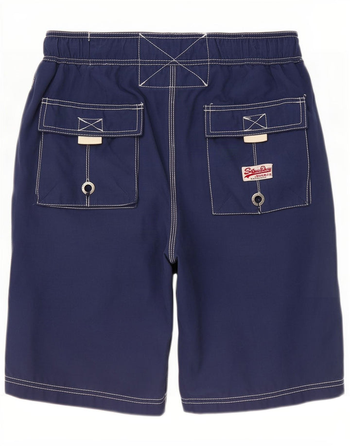 Superdry Herren-Badeshorts mit Grafik, mittelgroß, Marineblau, Polyester