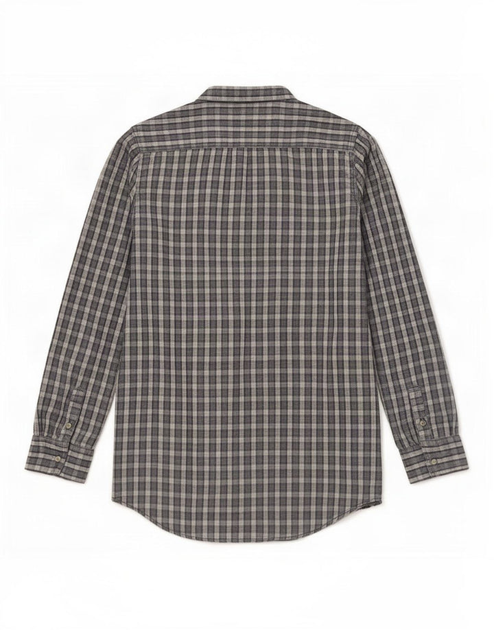 Sun68 Damen-Pullover-Hemd, UK 10, Größe S, grau, kariert, Baumwolle