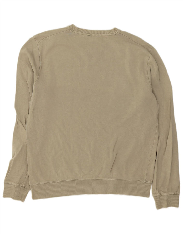 Cos Herren-Sweatshirt, Pullover, Größe S, Khaki, Baumwolle