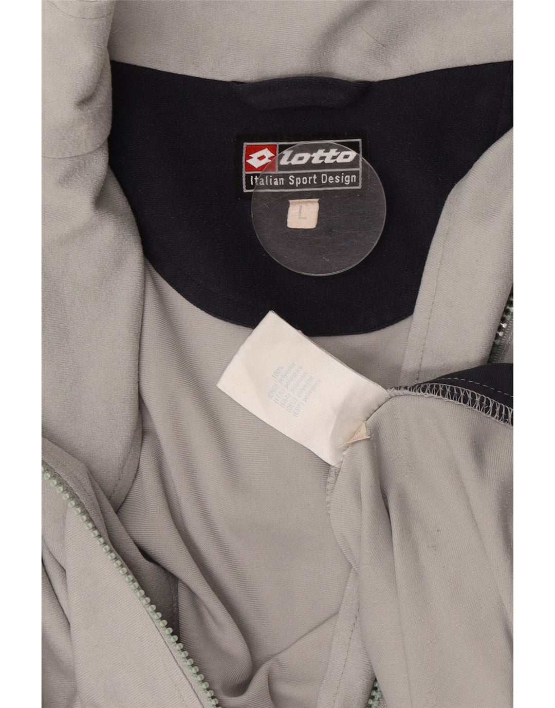 Lotto Herren-Trainingsanzug-Top-Jacke, großes graues Polyester