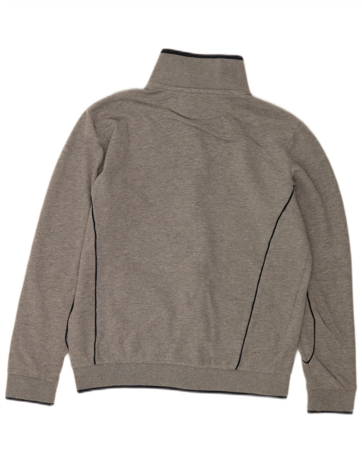 Kappa Herren-Trainingsanzug-Top-Jacke, große grau gefleckte Baumwolle