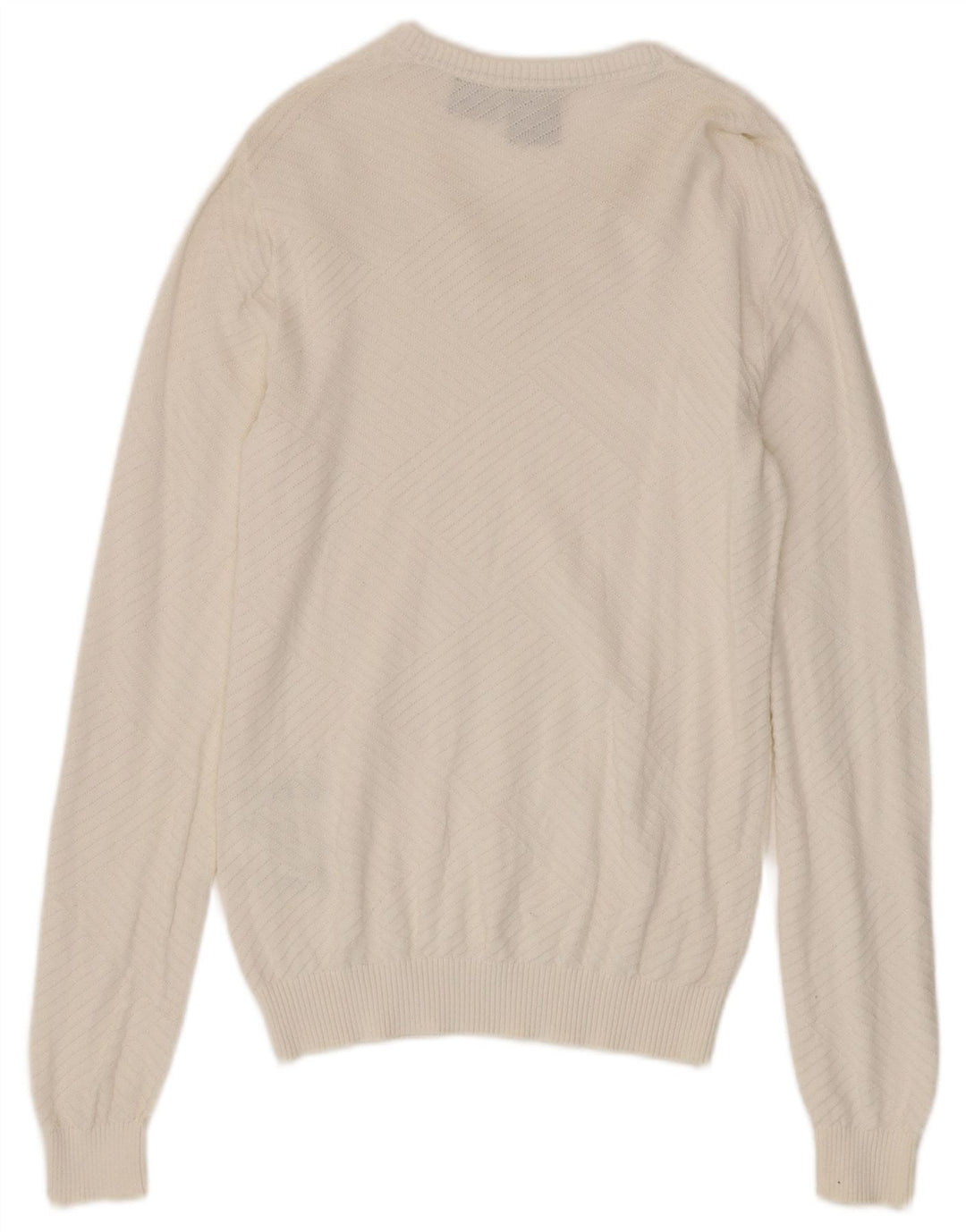 Armani Exchange Herren-Pullover mit V-Ausschnitt, XS, weiße Baumwolle