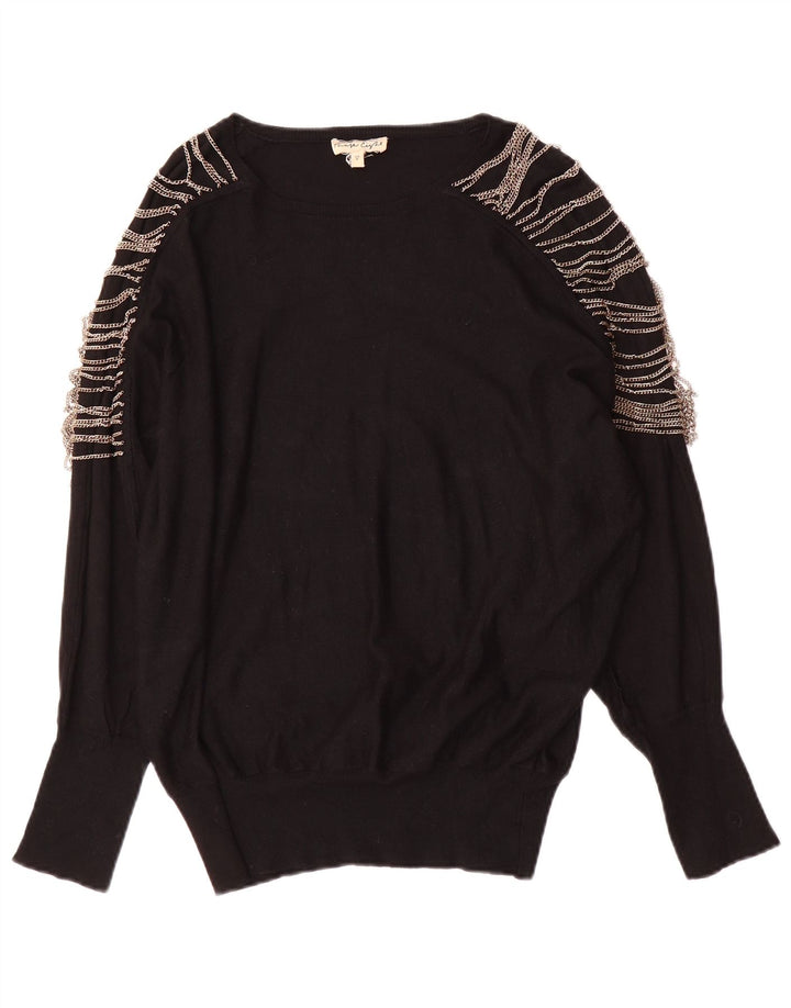 Phase Eight Damen-Pullover mit U-Boot-Ausschnitt, UK 14, mittlere schwarze Viskose