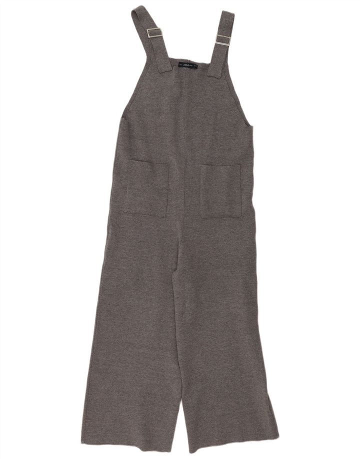 Zara Damen Strickoverall UK 12 Mittelgraue Viskose