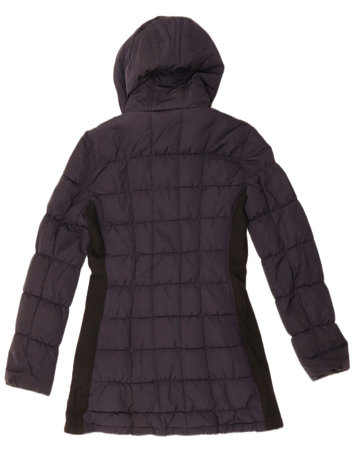 CALVIN KLEIN Damen Übergroßer gepolsterter Mantel UK 10 Small Marineblau