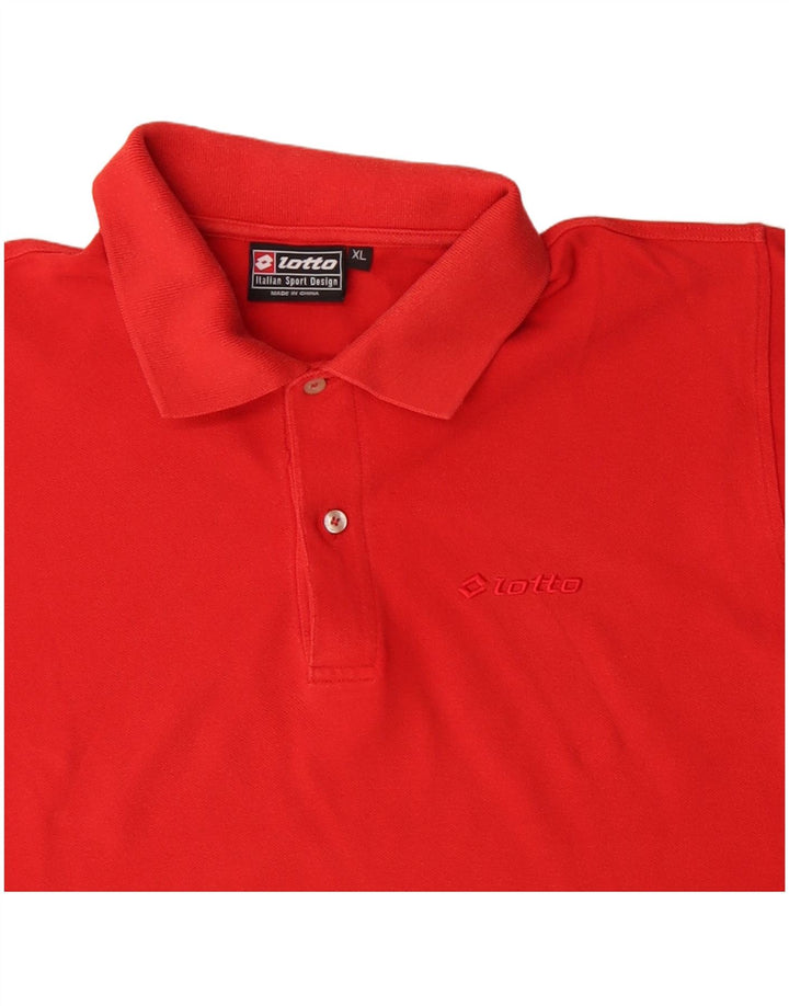 LOTTO Herren-Poloshirt XL, rote Baumwolle