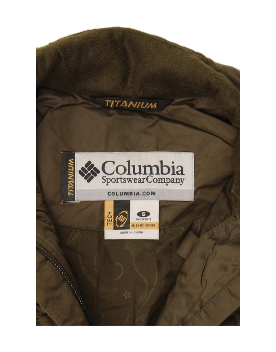 COLUMBIA Womens Titanium Windbreaker Jacket UK 10 Small Green Polyester Vintage Columbia and Second-Hand Columbia from Messina Hembry 