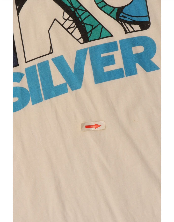 Quiksilver Herren-T-Shirt mit Grafik, Medium, cremefarbene Baumwolle