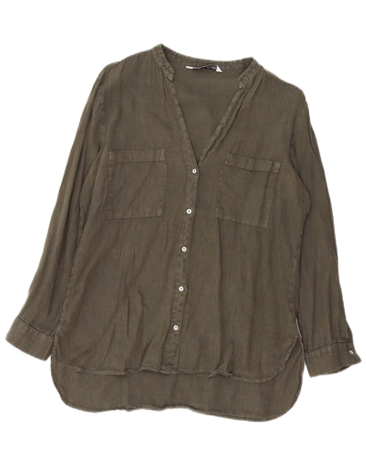 Zara Damen-Oversize-Hemdbluse, Gr. 10, Small Khaki