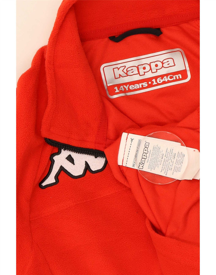 Kappa Jungen-Fleecepullover mit Reißverschluss am Hals, 13–14 Jahre, rotes Polyester