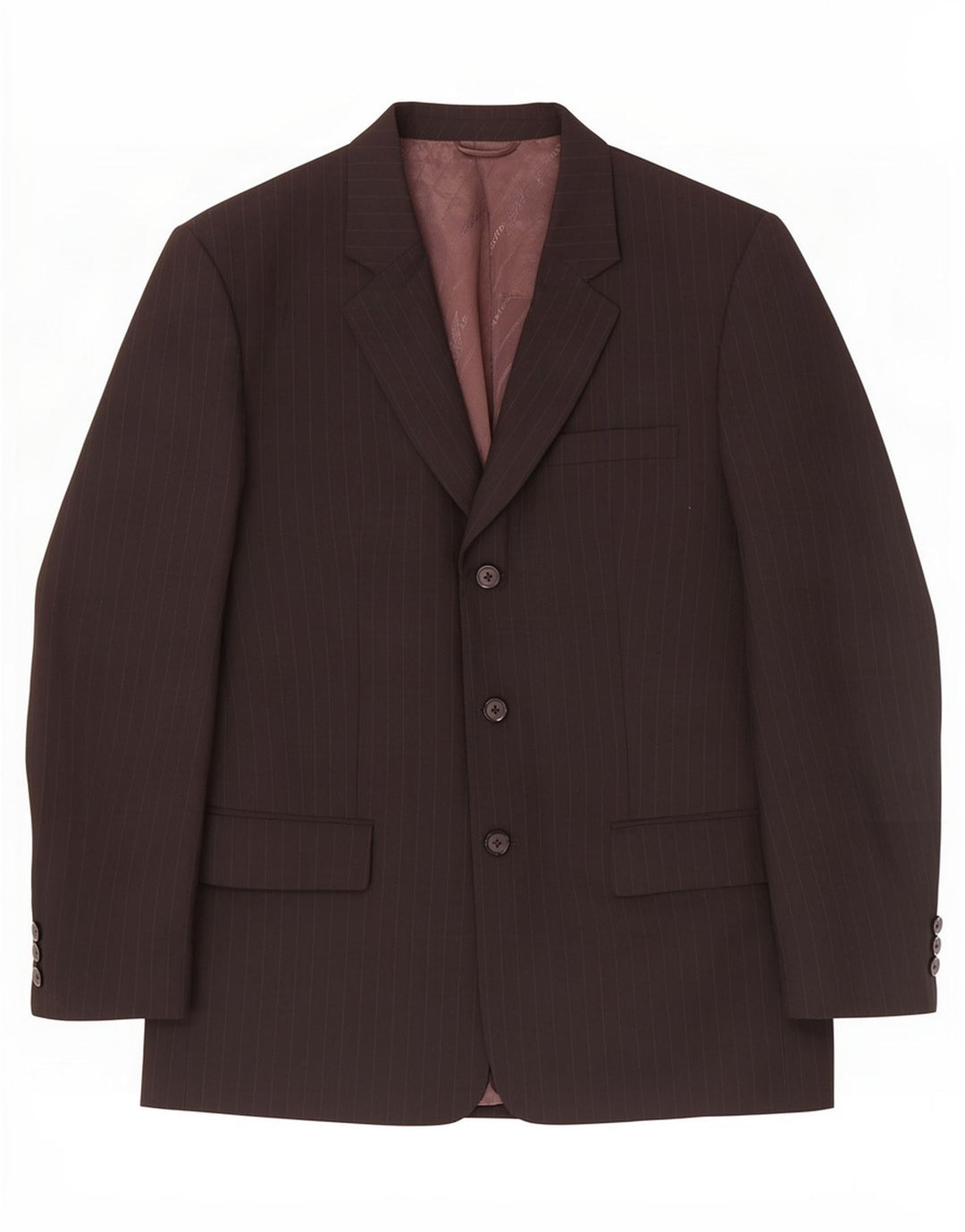 Giorgio Armani Herren 3-Knopf-Blazerjacke UK 38 Mittelschwarzer Nadelstreifen