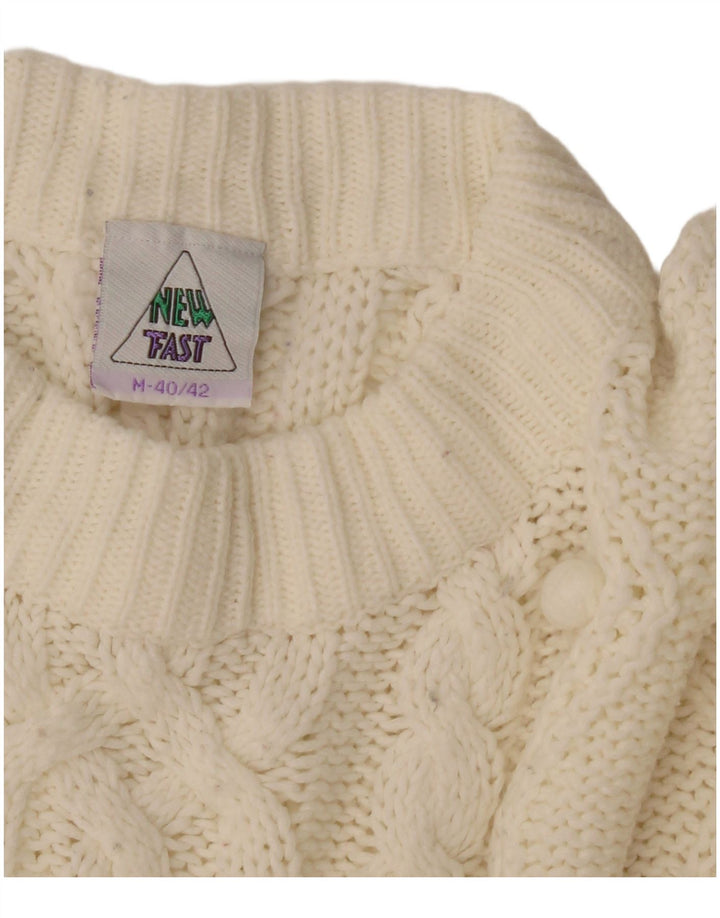 New Fast Damen-Pullover in Übergröße mit Rundhalsausschnitt, EU 40/42, Mittelweiß