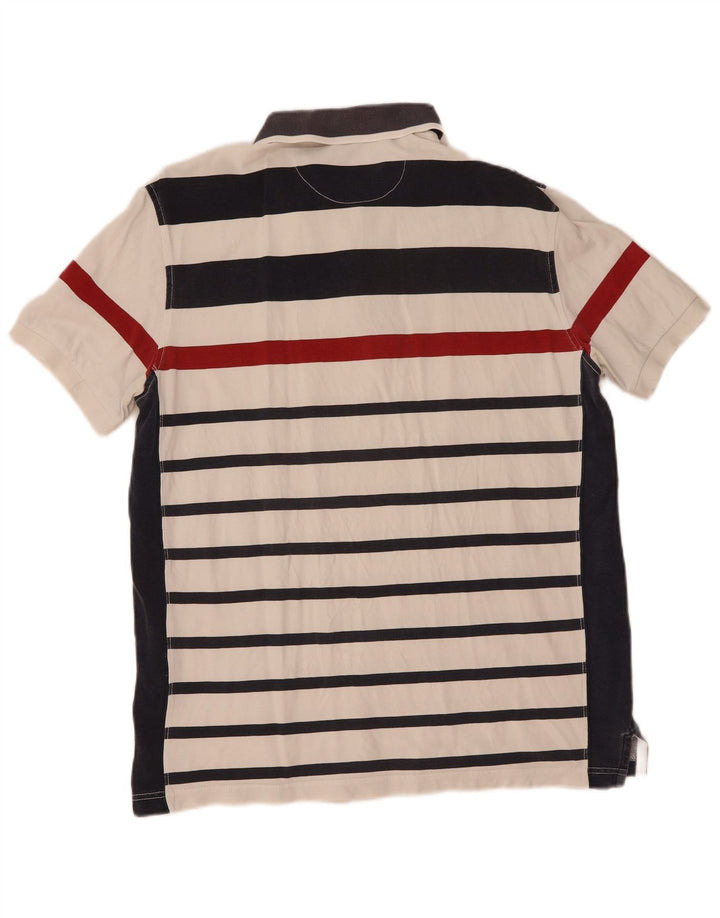 Murphy & Nye Herren-Poloshirt XL, weiß gestreift, Baumwolle