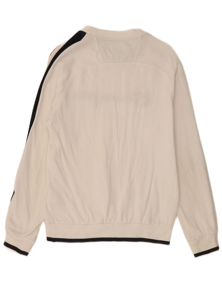 Champion Herren-Sweatshirt mit Grafik, Größe S, Weiß, Colourblock-Baumwolle