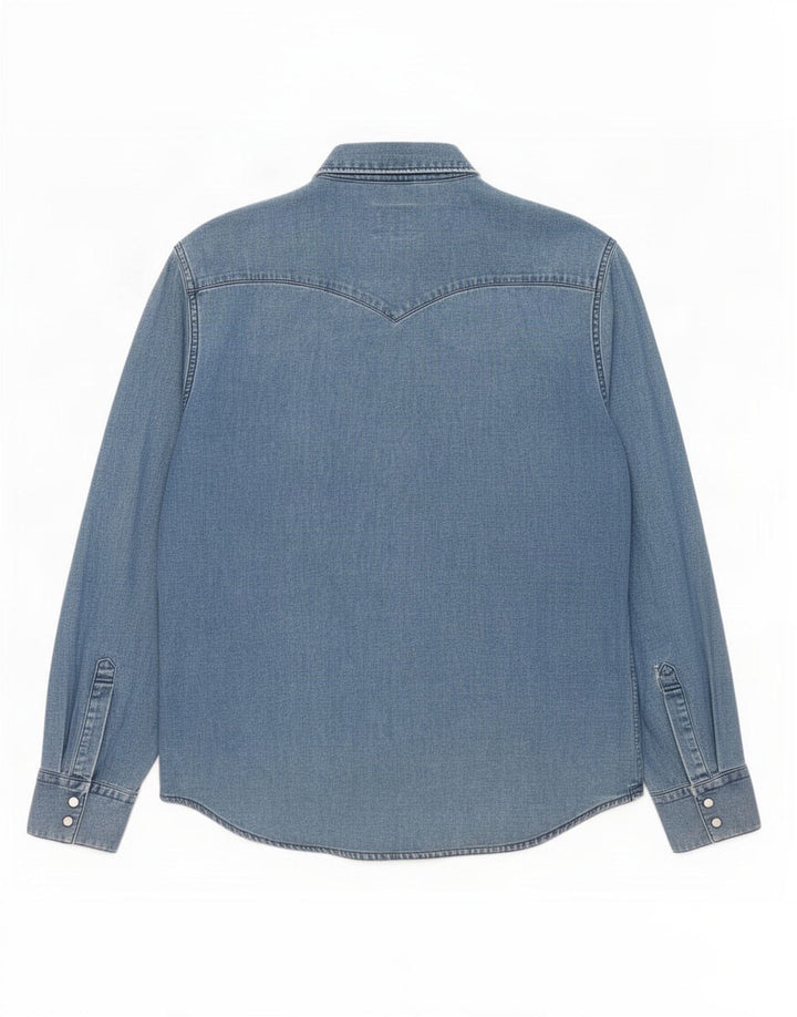 Levi's Herren-Jeanshemd mit schmaler Passform, klein, aus blauer Baumwolle