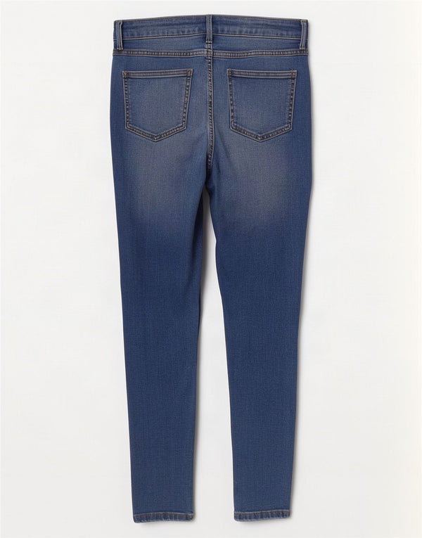 Marks & Spencer Damen Jegging-Jeans UK 12 Medium W30 L30 Blaue Baumwolle