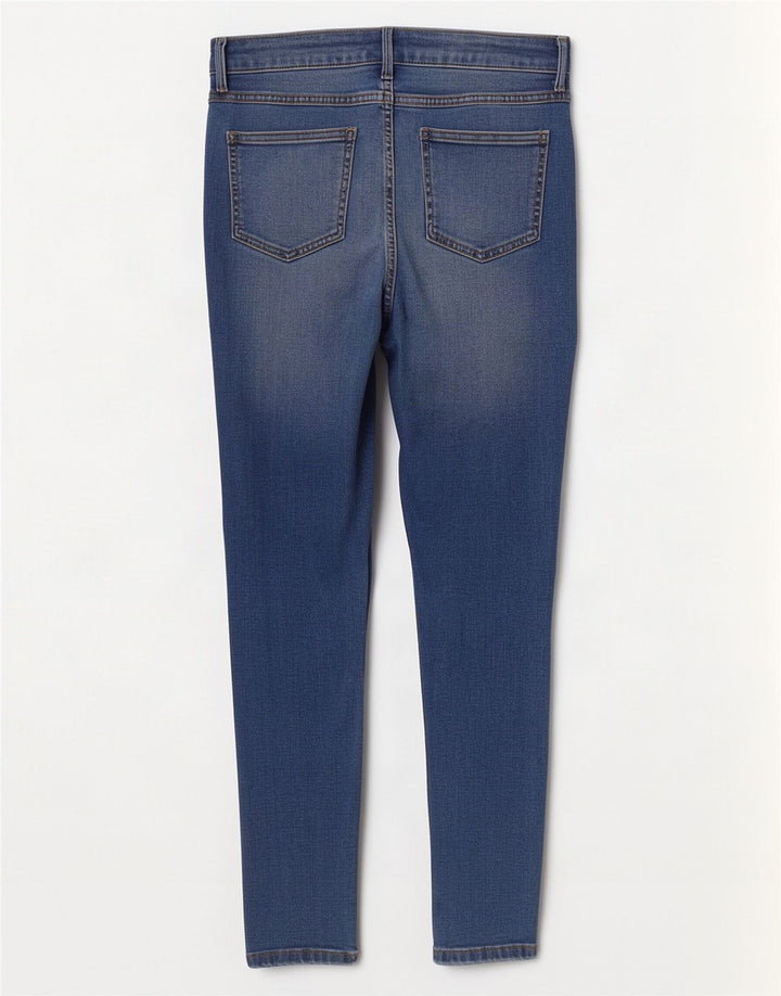 Marks & Spencer Damen Jegging-Jeans UK 12 Medium W30 L30 Blaue Baumwolle