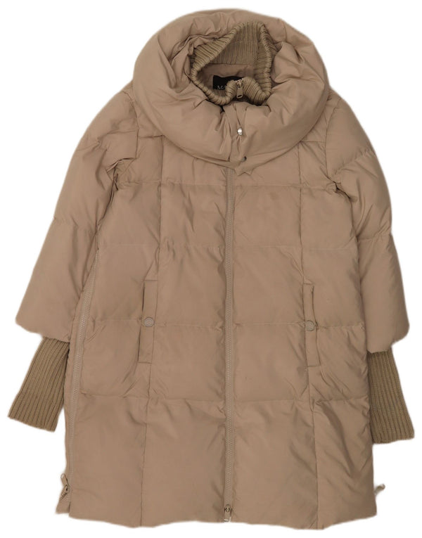 Max & Co. Wattierte Damenjacke UK 10 Small Beige Polyester
