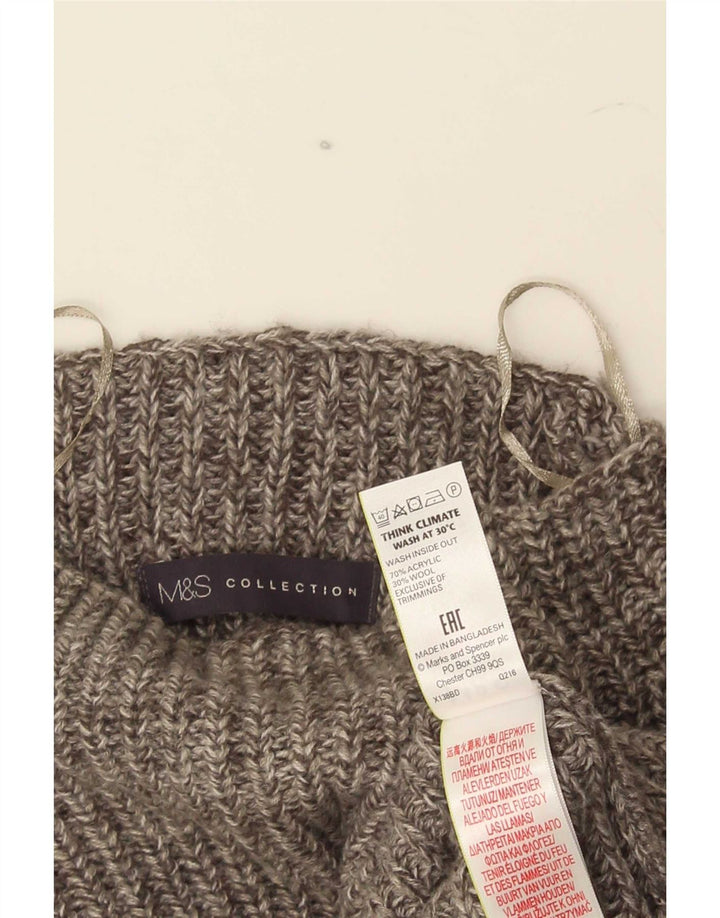 Marks & Spencer Herren-Pullover mit Rollkragen, XL, grau meliert, Acryl