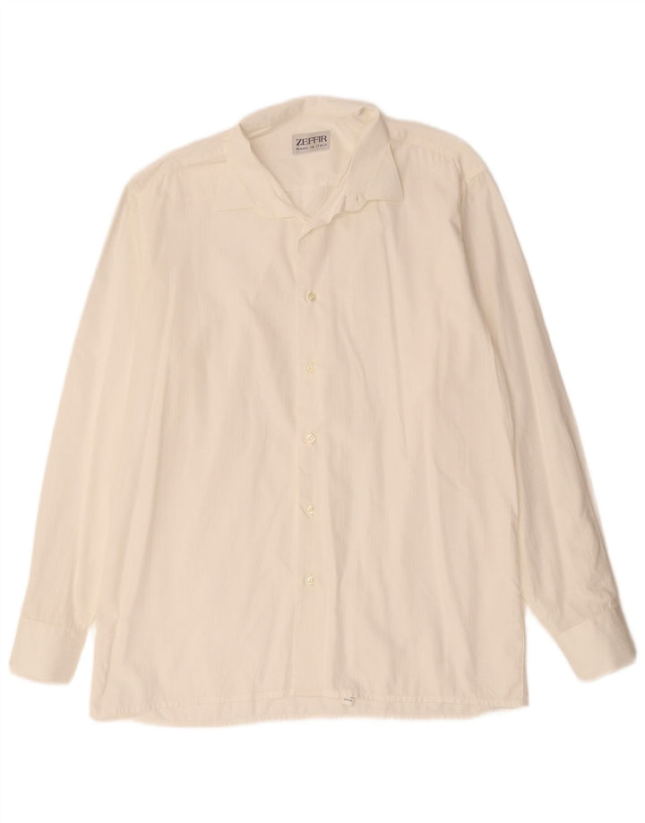 Vintage Herrenhemd Mittelweiße Baumwolle