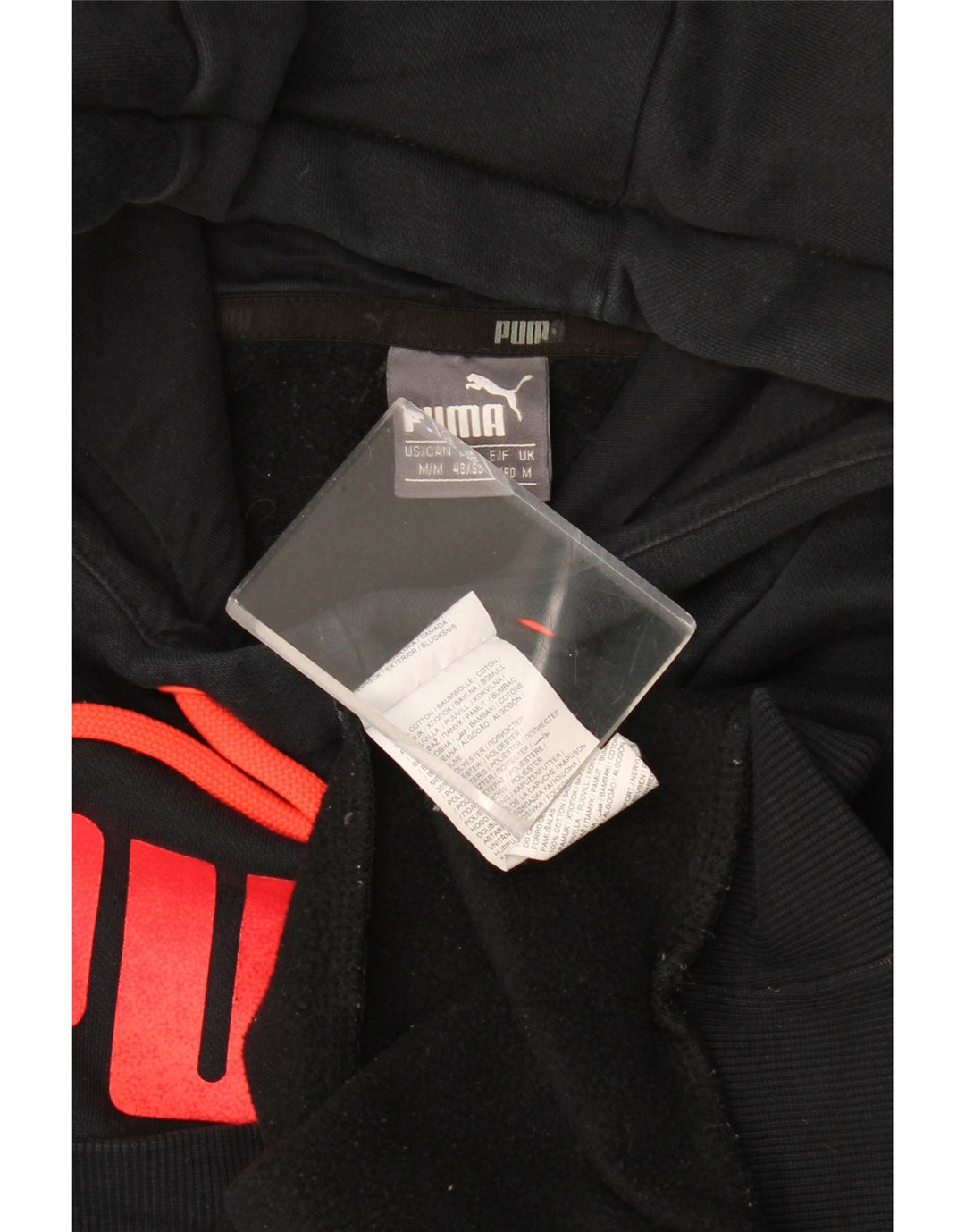 Puma Herren Grafik-Hoodie-Pullover aus mittelschwarzer Baumwolle