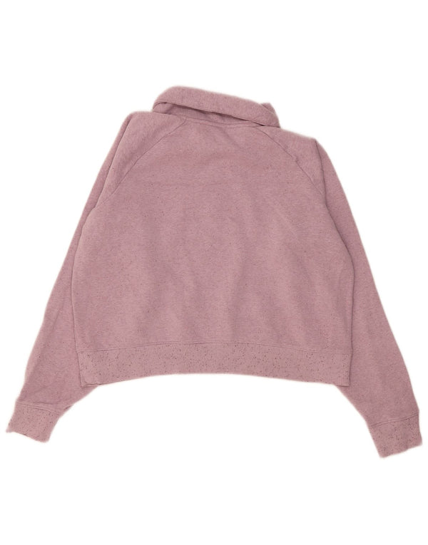 Under Armour Damen Crop Sweatshirt Pullover UK 10 Small Pink Meliert