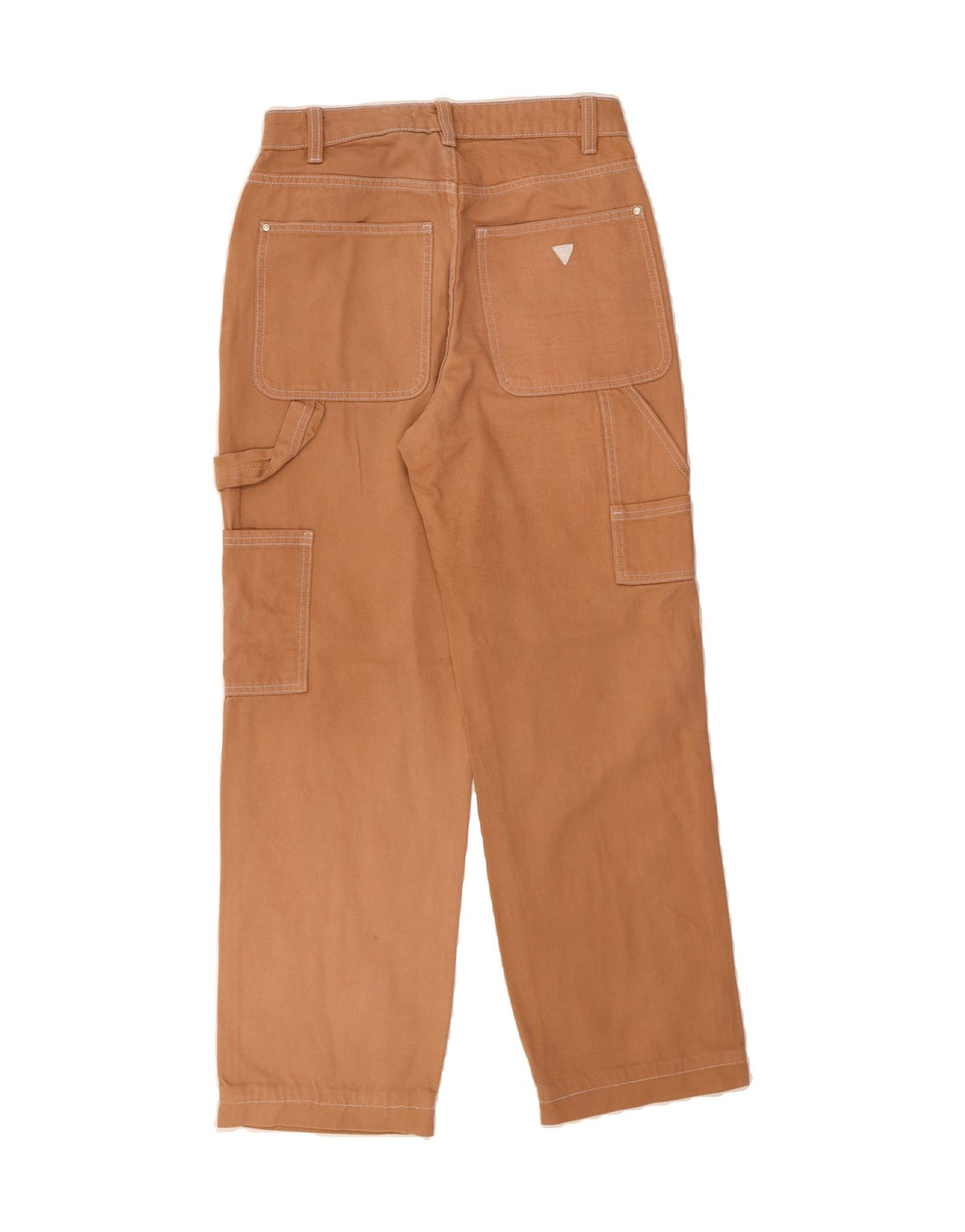 GUESS Womens Straight Cargo Trousers W27 L28 Brown Cotton Vintage Guess and Second-Hand Guess from Messina Hembry 