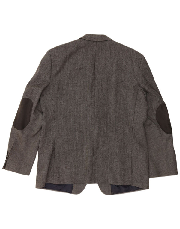 PIERRE CARDIN Herren 2-Knopf-Blazerjacke UK 40 Große graue Schurwolle