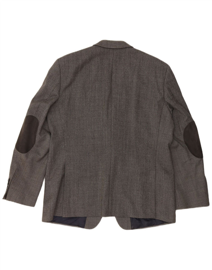 PIERRE CARDIN Herren 2-Knopf-Blazerjacke UK 40 Große graue Schurwolle