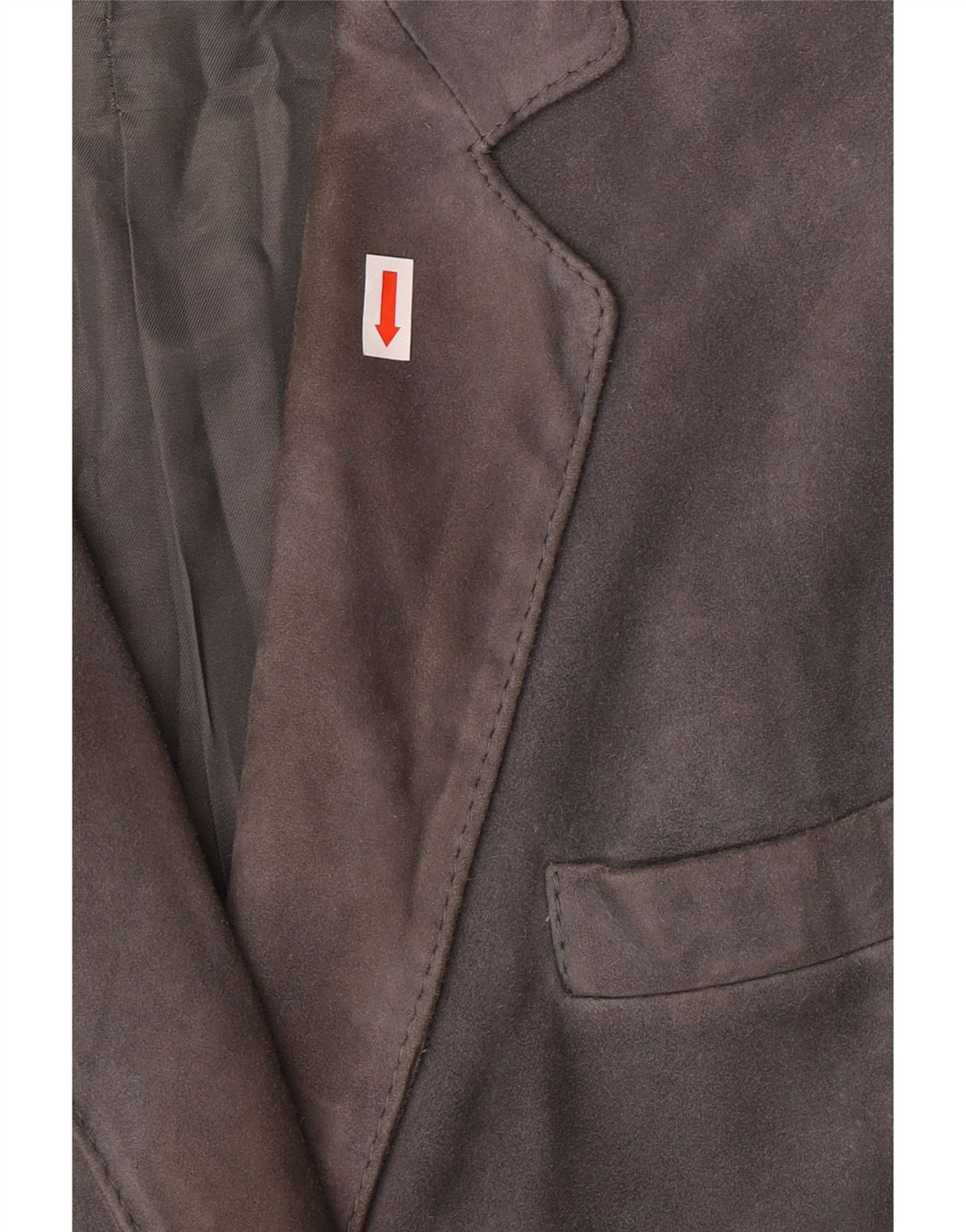 VINTAGE Zweireihiger Damen-Blazer aus Wildleder, UK 14, Mittelgrau