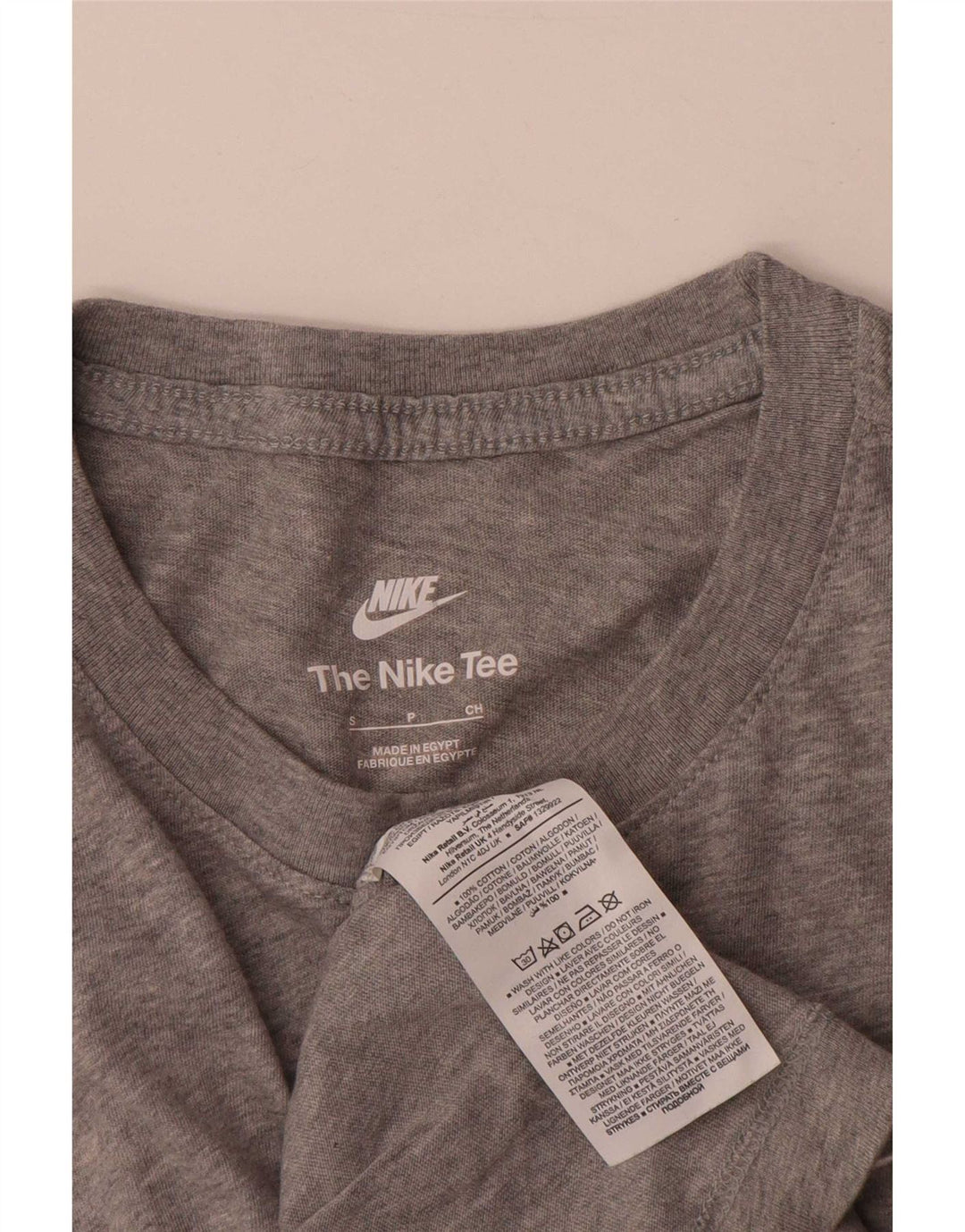 Nike Herren T-Shirt Top Small Grau Baumwolle