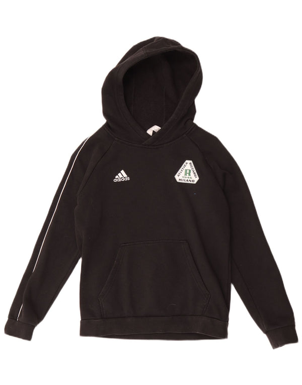 Adidas Jungen Graphic Hoodie Pullover 11–12 Jahre, schwarzes Polyester