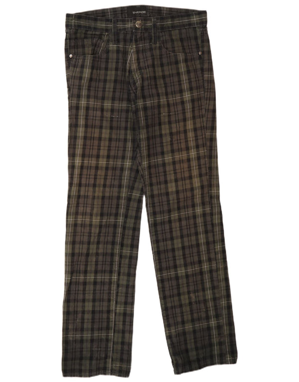 Energie Gerade Freizeithose für Herren, W33, L34, Khaki, kariert