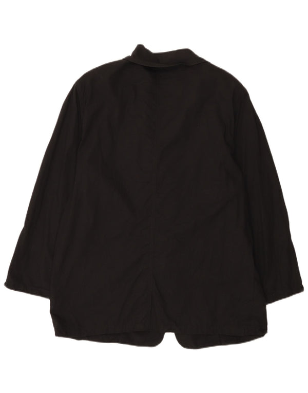 Daniel Hechter Damen 1-Knopf-Blazerjacke IT 48 XL Schwarze Baumwolle