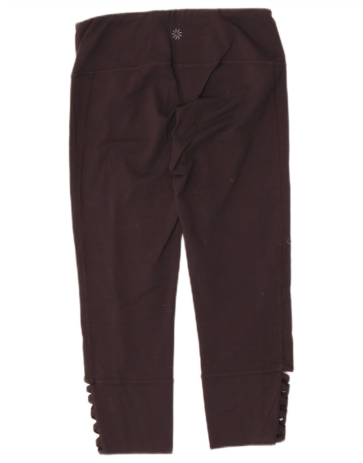 ATHLETA Damen Capri-Leggings UK 10 Small Schwarz Nylon