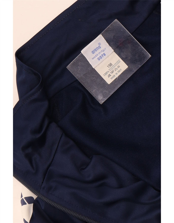 Arena Herren-Trainingsanzugoberteil mit Grafik, XL, Marineblau, Farbblock-Polyester