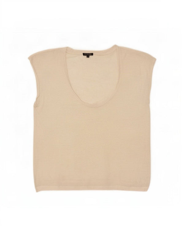 Massimo Dutti Damen Weste Top UK 14 Medium Off White