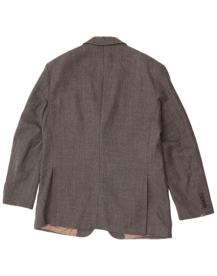 Marks & Spencer Herren-Blazer mit 2 Knöpfen, UK 40, mittelgraue Schurwolle