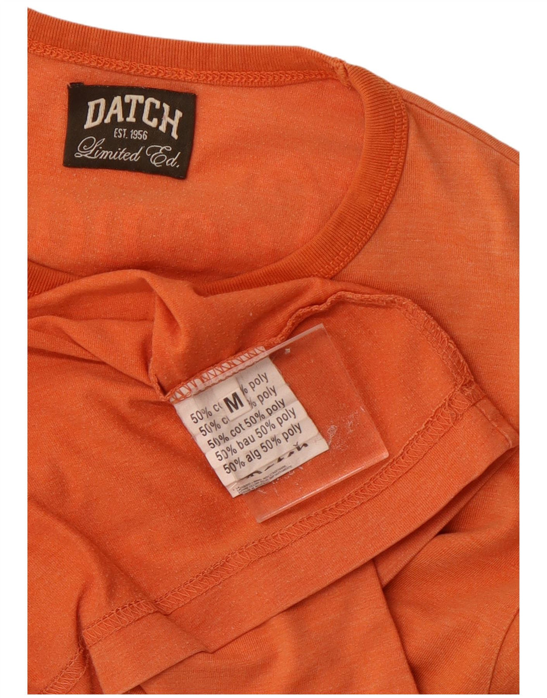 DATCH Herren-T-Shirt mit Grafik, mittelorange Baumwolle