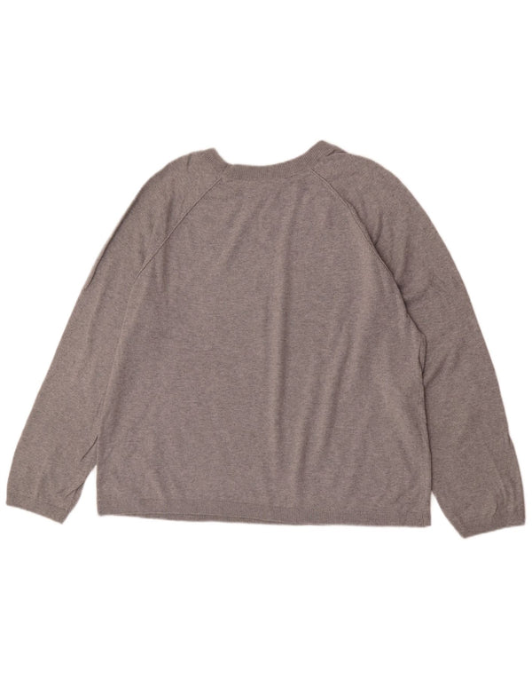Crew Clothing Damen-Pullover, lockere Passform, U-Boot-Ausschnitt, Gr. 18, XL, Grau