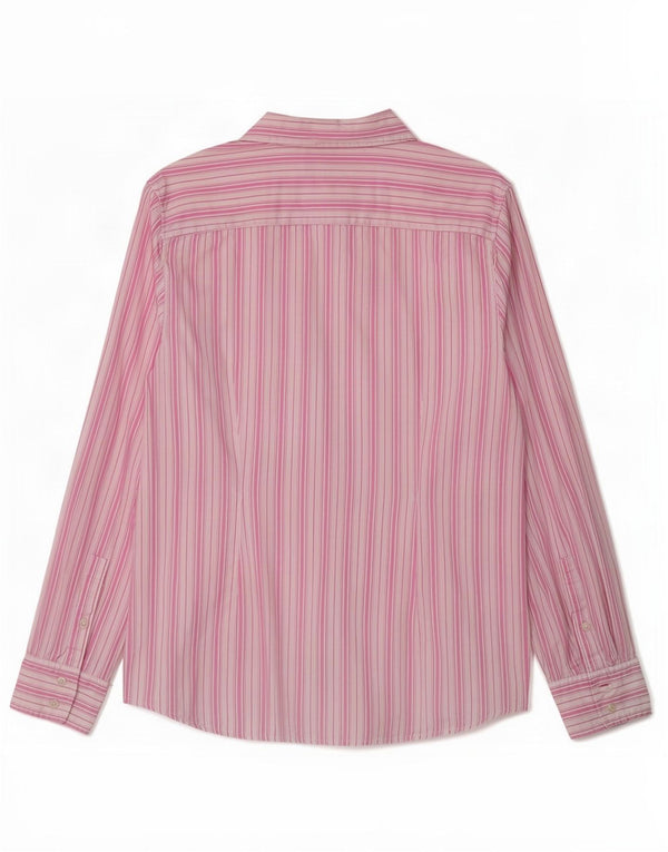 Tommy Hilfiger Damen-Hemd mit klassischer Passform, UK 16, groß, rosa gestreift, Baumwolle