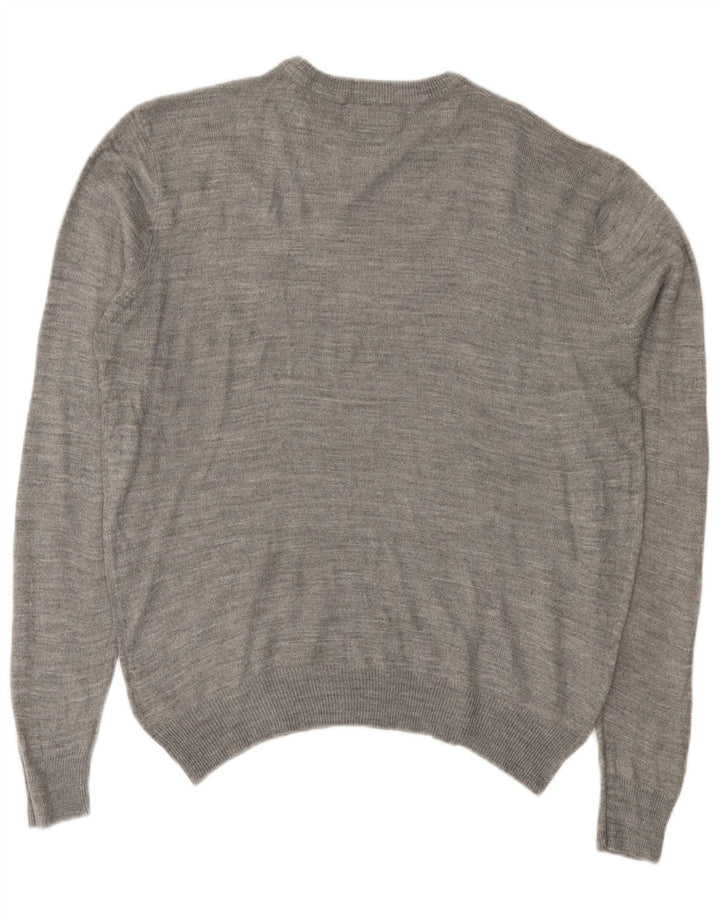Pierre Cardin Herren-Pullover mit Rundhalsausschnitt, Größe S, Grau, Acryl