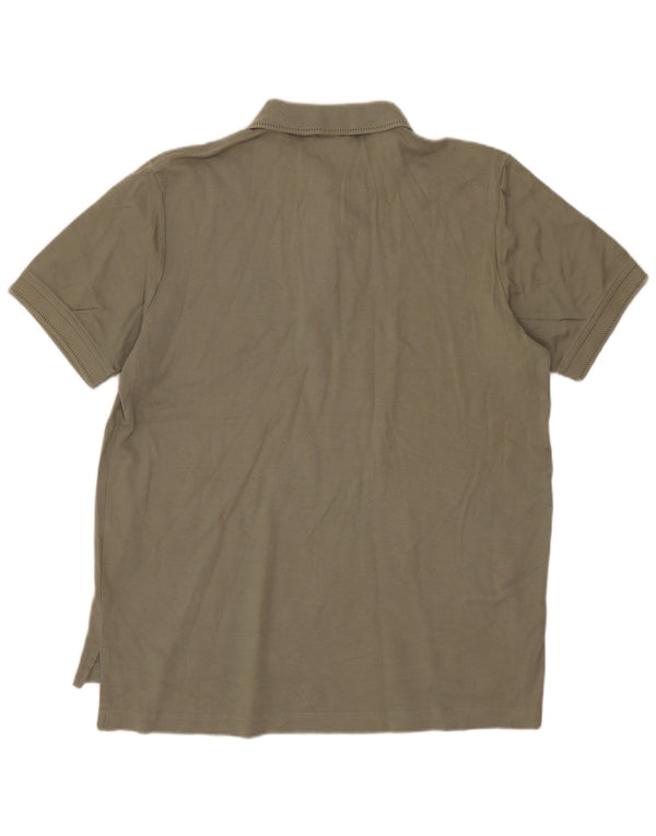Izod Damen Poloshirt UK 14 Medium Khaki Baumwolle