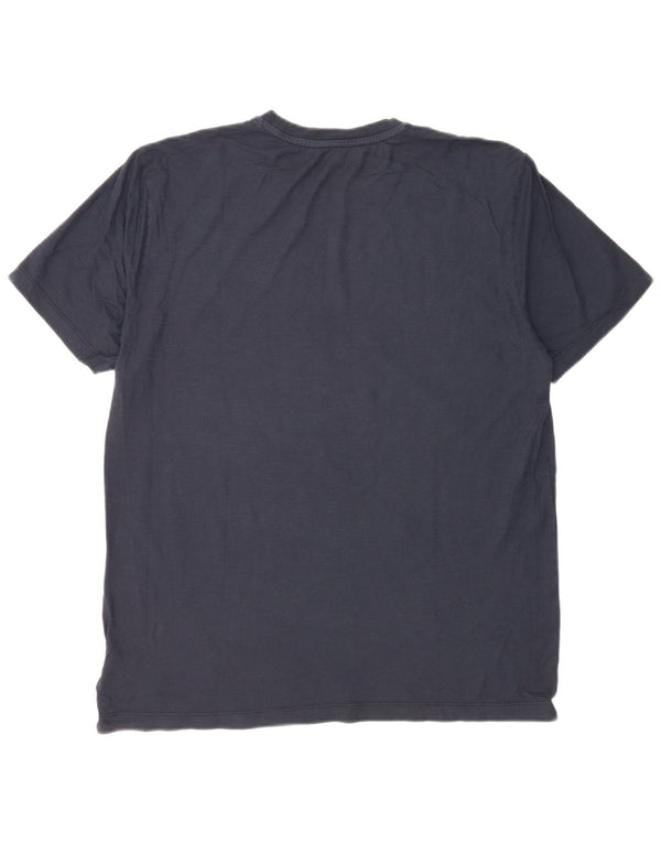 Blauer Herren-T-Shirt mit Grafik, XL, Marineblau, Baumwolle