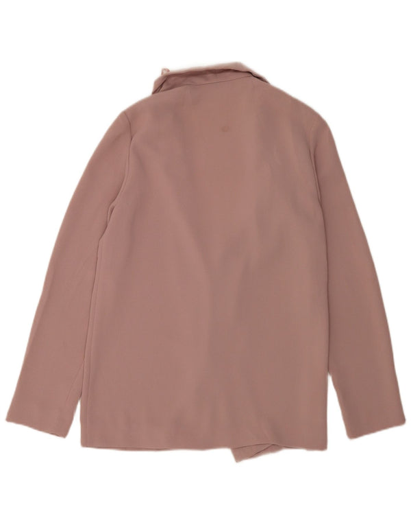 Topshop Womens Open Blazer Jacke UK 8 Small Rosa Polyester