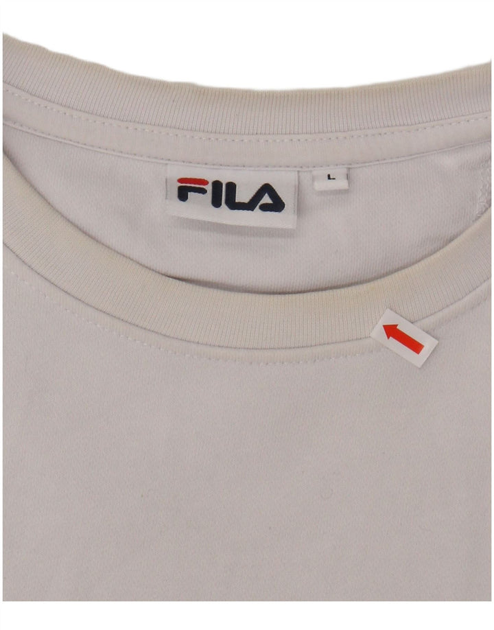 FILA Herren-Sweatshirt mit Grafik, groß, schwarze Farbblock-Baumwolle