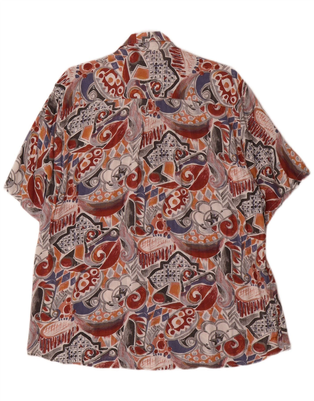 EXCEL Herren-Kurzarmhemd mit abstraktem Muster, groß, mehrfarbig